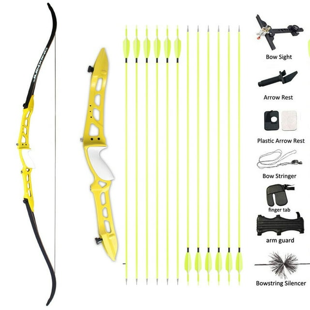 JUNXING F158 Recurve Bow Competitive Training,68'' Adult Archery Kit