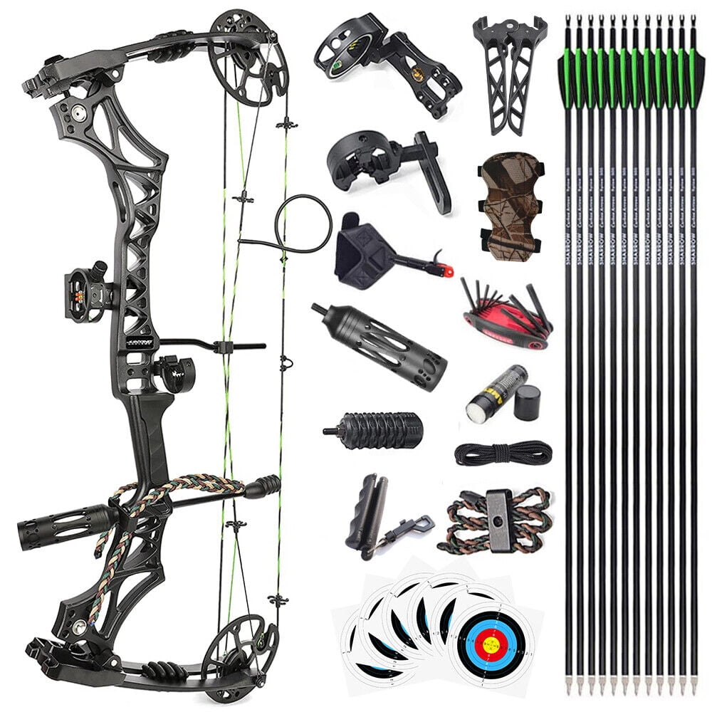 JUNXING M129 Compound Bow Arrows Set 3070lbs Adjustable Archery Bow