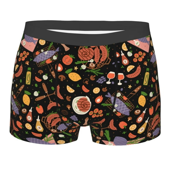 JUNZAN BBQ Party Mens Underwear Boxer Briefs for Men’s - Large
