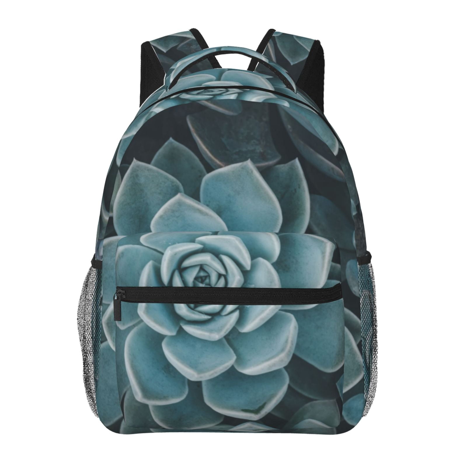Cactus Rucksack JUNZAN Blue Color Cactus Pattern Casual Laptop Backpack for Men Women ...