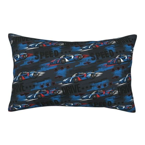 JUNZAN Blue Sports Car Pillow Cases Standard Size, with Envelope Closure Bed Pillow Cases(without pillow core),14"x20" inches