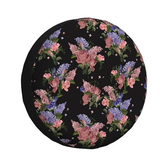JUNZAN Bouquet Tire Cover Wheel Protector for Truck SUV Trailer Camping Rv Tire Covers-17 inch