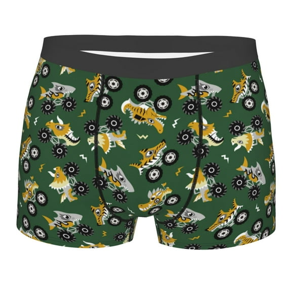 JUNZAN Cartoon Car Mens Underwear Boxer Briefs for Men’s - Small