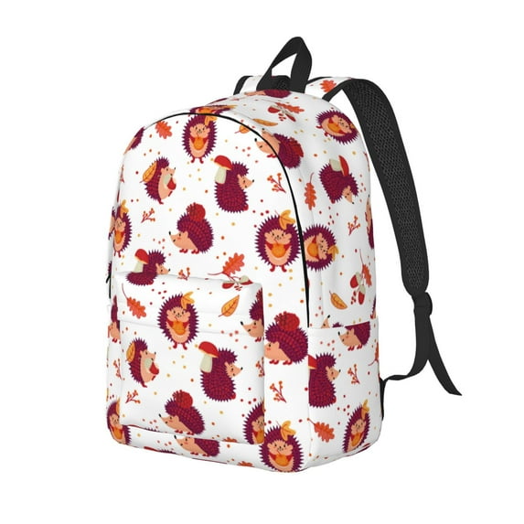 JUNZAN Cartoon Hedgehogs Pattern Travel Laptop Backpack for Men Women,Casual Daypack College Backpack Business Work Bag for Weekender Business Hiking -Medium