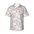 thumbnail image 1 of JUNZAN Cat Bear Rabbit Pattern Hawaiian Shirt for Men,Summer Beach Casual Short Sleeve Button Down Shirts-Large, 1 of 5