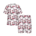 thumbnail image 1 of JUNZAN Cherry Blossoms for Boys Girls Pajama Sets Toddler Sleepwear Summer Jammies 2pcs PJs, 1 of 7