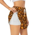 thumbnail image 1 of JUNZAN Chicken Legs 1 Print Women's Athletic Gym Running Shorts with Phone Pockets - Workout Shorts-Medium, 1 of 5