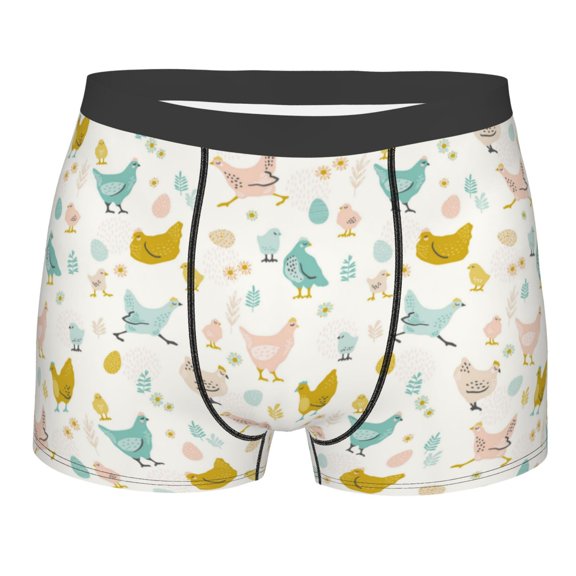 JUNZAN Chicken Mens Underwear Boxer Briefs for Men’s - Medium