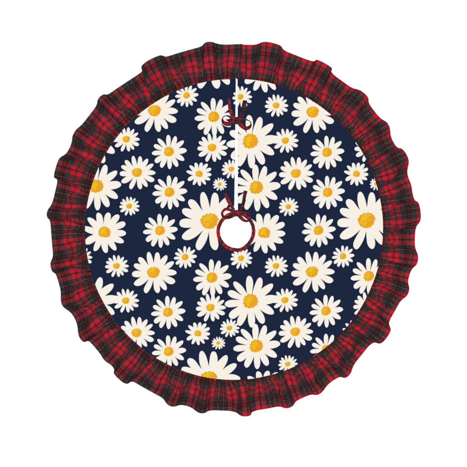 JUNZAN Christmas Tree Skirt 30" ,Xmas Winter Holiday Party Indoor