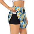 thumbnail image 1 of JUNZAN Circular Print Women's Athletic Gym Running Shorts with Phone Pockets - Workout Shorts-Small, 1 of 8