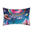 thumbnail image 1 of JUNZAN Colorful Donut Silk Pillowcase for Hair and Skin,Cooling Sleep Both Sides Silk Satin Pillow Covers with Zipper for Women Men, 1 of 6