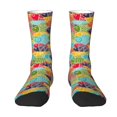 thumbnail image 1 of JUNZAN Colorful Fish 2 Mens Funny Socks for Men Women Colorful Fun Novelty Crew Patterned Socks, 1 of 6