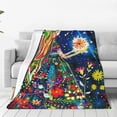 thumbnail image 1 of JUNZAN Colorful Floral Forest Fairy Print Flannel Fleece Blanket Throw Blanket for Bed,Sofa,Couch,Travel,Camping(50"x40" ), 1 of 5