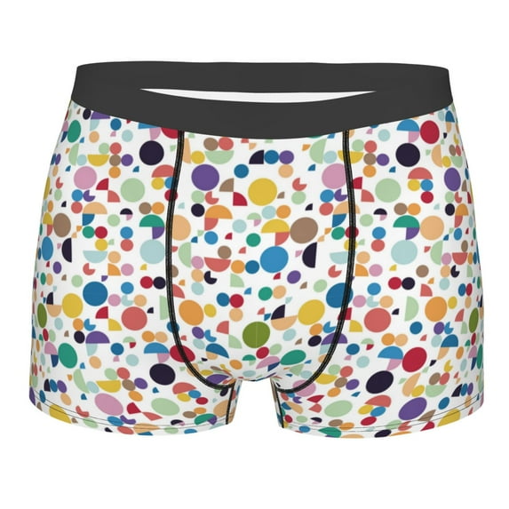 JUNZAN Colorful Spots Mens Underwear Boxer Briefs for Men’s - Large