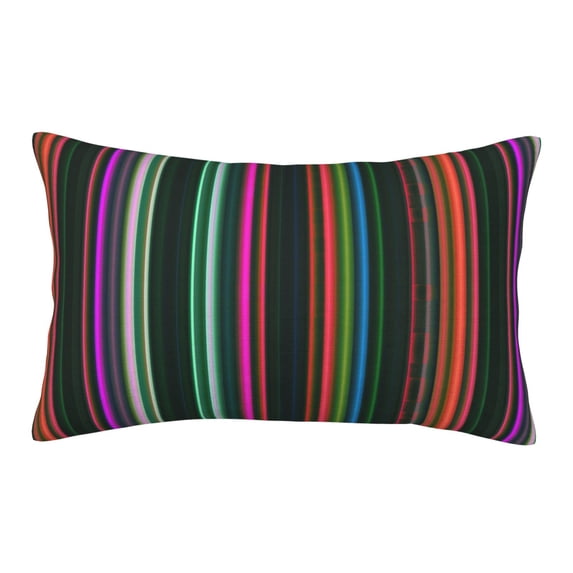 JUNZAN Colorful Stripes Pillow Cases Standard Size, with Envelope Closure Bed Pillow Cases(without pillow core),20"x30" inches