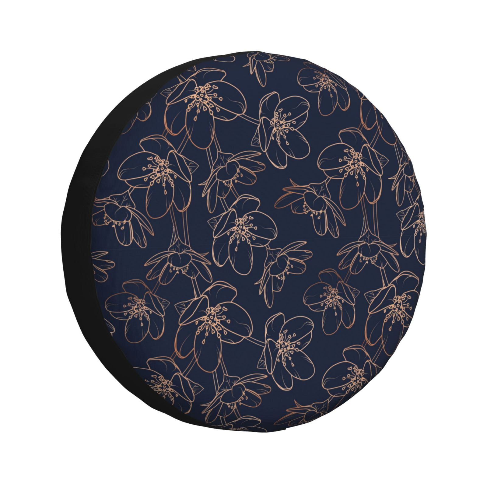 JUNZAN CopperGold Gloss Outline Cherry Tire Cover Wheel Protector for Truck SUV Trailer Camping