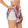 thumbnail image 1 of JUNZAN Coral Reef Print Women's Athletic Gym Running Shorts with Phone Pockets - Workout Shorts-Small, 1 of 5