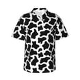 thumbnail image 1 of JUNZAN Cow Print Black White Pattern Hawaiian Shirt for Men,Summer Beach Casual Short Sleeve Button Down Shirts-3X-Large, 1 of 9