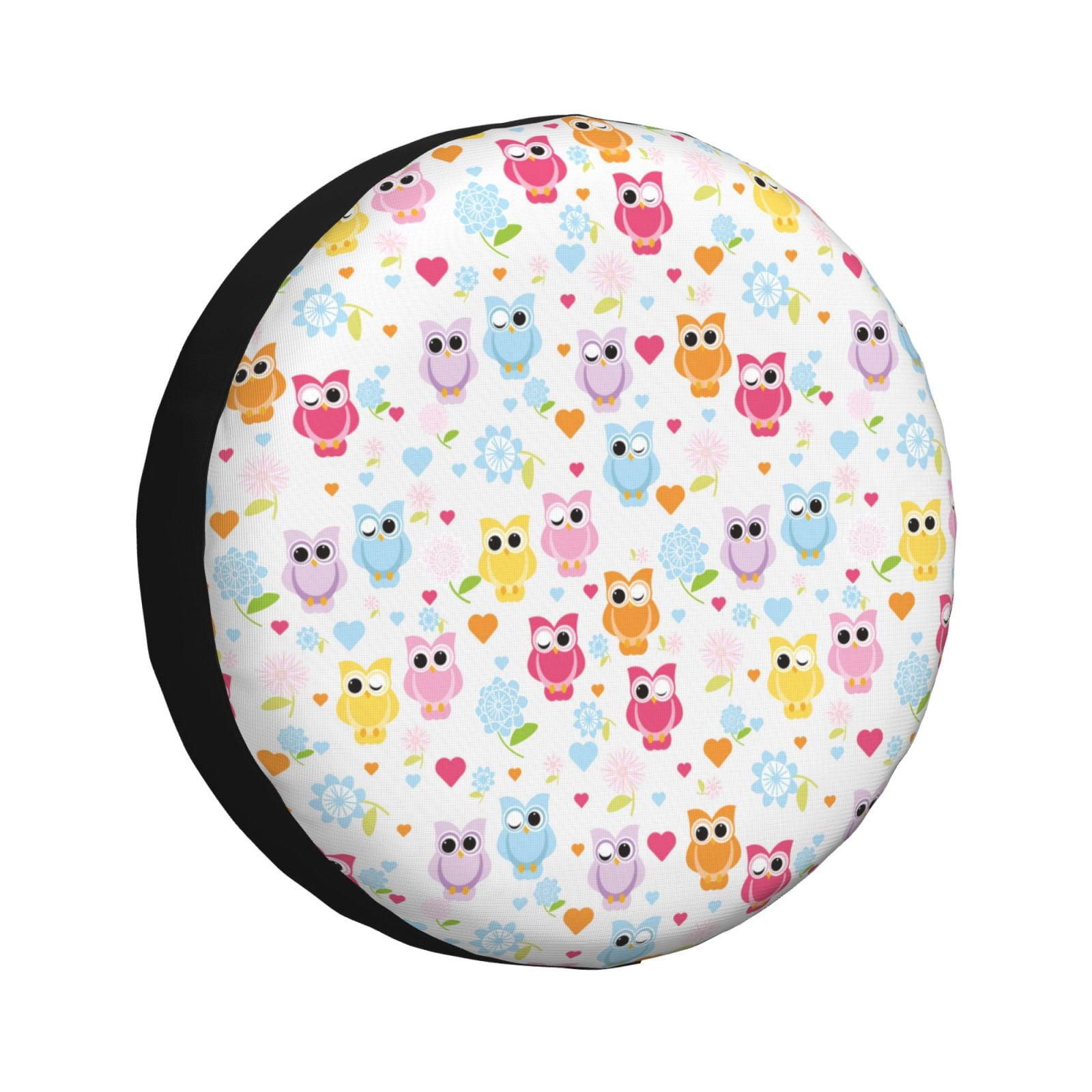 JUNZAN Cute Owl Spare Tire Cover Wheel Protector for Truck SUV Trailer