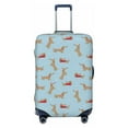 JUNZAN Dachshund Dog Print Washable Luggage Cover Fashion Suitcase