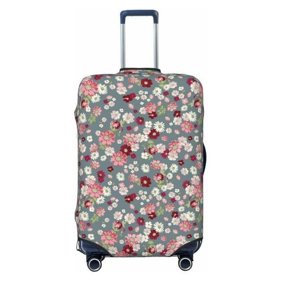 JUNZAN Daisies Flowers Print Washable Luggage Cover - Fashion Suitcase Protector Fits 18-32 Inch Luggage
