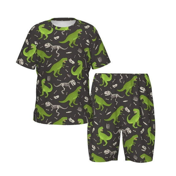 JUNZAN Dinosaur Skeleton for Boys Girls Pajama Sets Toddler Sleepwear Summer Jammies 2pcs PJs