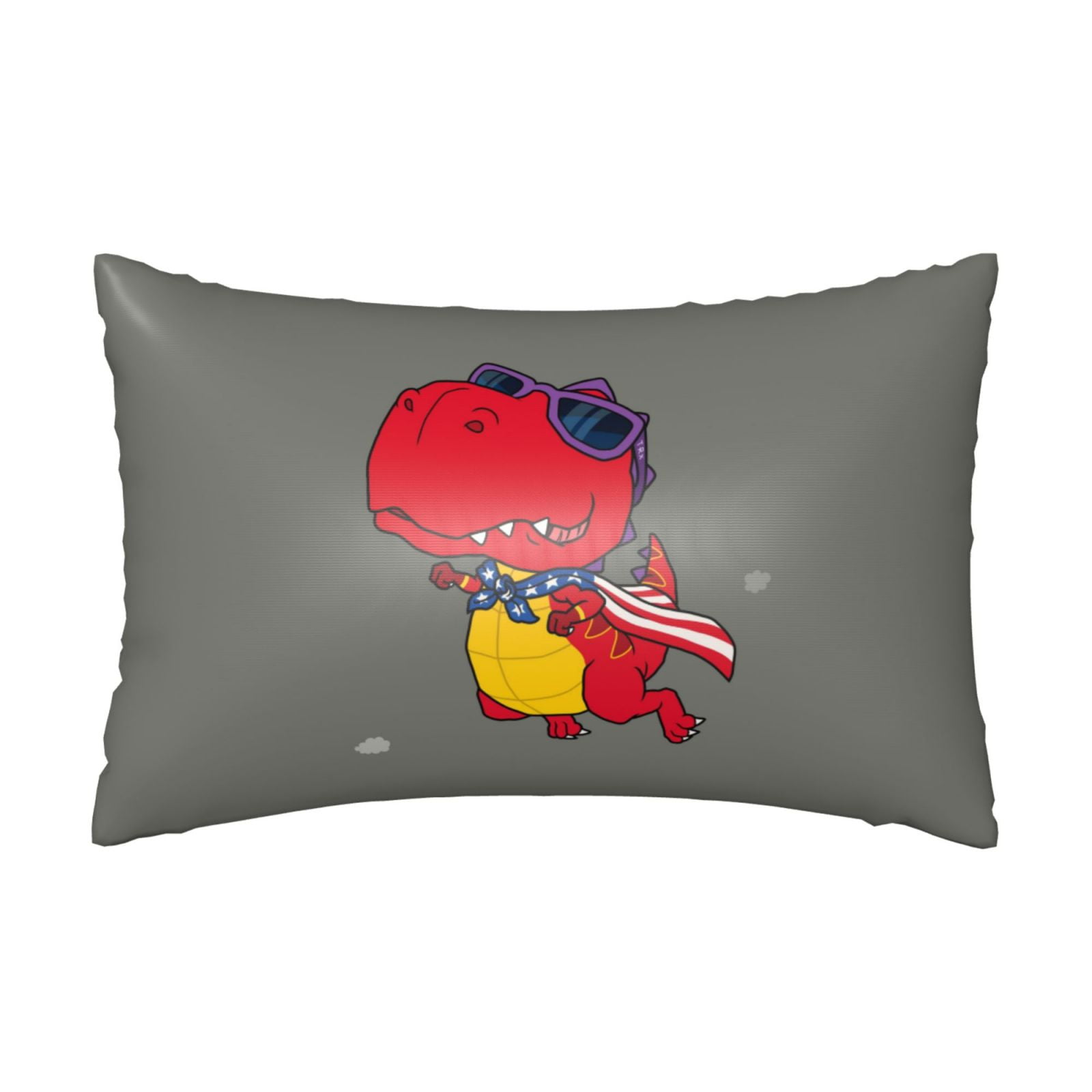 JUNZAN Dinosaur Super Hero Cartoon Silk Pillowcase for Hair and Skin