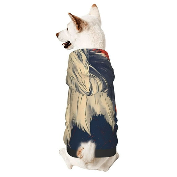 JUNZAN Dog Hoodie Puppy Sweater Sweatshirt,Cold Weather Coat Pet Clothes for Dog Cat-American Bald Eagle A