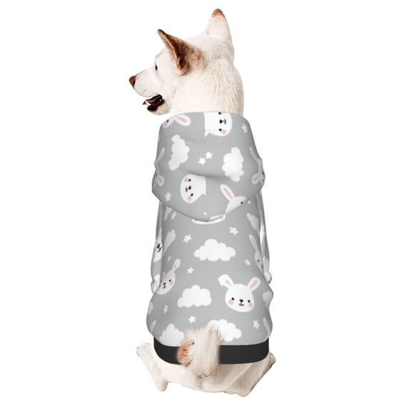 JUNZAN Dog Hoodie Puppy Sweater Sweatshirt,Cold Weather Coat Pet Clothes for Dog Cat-Rabbit And Cloud