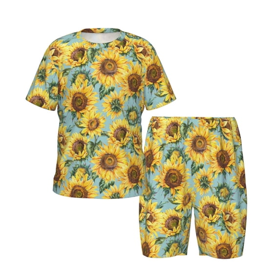 JUNZAN Farmhouse Sunflower for Boys Girls Pajama Sets Toddler Sleepwear Summer Jammies 2pcs PJs