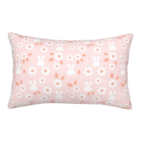 JUNZAN Flower Rabbit Pillow Cases Standard Size, with Envelope Closure Bed Pillow Cases(without pillow core),14"x20" inches