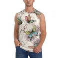 thumbnail image 1 of JUNZAN Flying Butterflies-1 Men's Sleeveless T Shirts,Sleeveless Muscle Shirts,Sizes S-3XL, 1 of 8