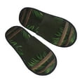 JUNZAN Framed Greenery Wall Art Slippers for Women,House Shoes Non Slip