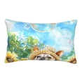 thumbnail image 1 of JUNZAN French Bulldog Sunflowers Bubbles Pillow Cases Standard Size, with Envelope Closure Bed Pillow Cases(without pillow core),20"x30" inches, 1 of 5