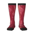 thumbnail image 1 of JUNZAN Fun Novelty Knee Warmer High Socks-Abstract Red Marble, 1 of 9