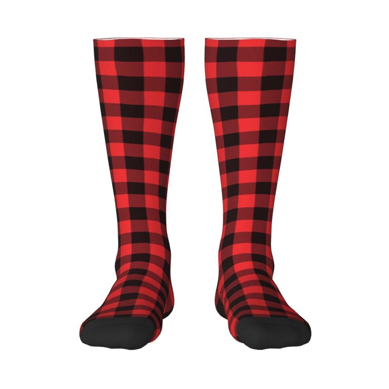 Chaussettes Hautes Motif Cœur Rouge Et Noir - Taille Unique, Neuves Avec étiquettes (NWT)