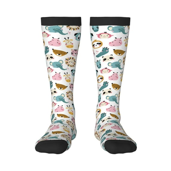 JUNZAN Fun Novelty Knee Warmer High Socks Cartoon Animals Design