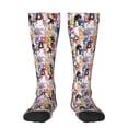 thumbnail image 1 of JUNZAN Fun Novelty Knee Warmer High Socks-Colourful Horses, 1 of 1