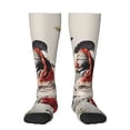 thumbnail image 1 of JUNZAN Fun Novelty Knee Warmer High Socks-Floral Leopard Butterflies, 1 of 8