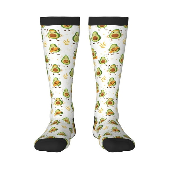 JUNZAN Fun Novelty Knee Warmer High Socks Lovely Avocado Design