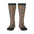 thumbnail image 1 of JUNZAN Fun Novelty Knee Warmer High Socks-cute fall fox leaf, 1 of 8