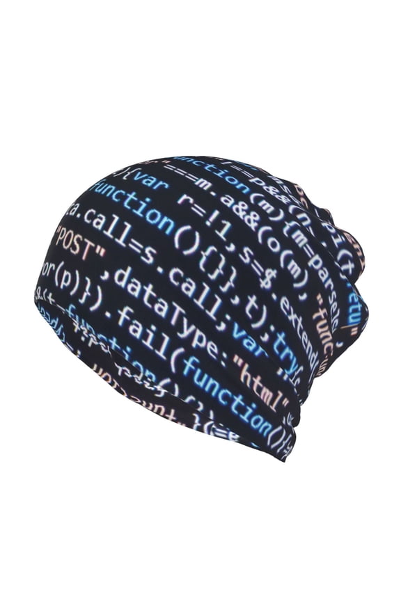 Function Source Code Pattern Cotton Slouchy Beanie Hip-Hop Soft Lightweight Running Beanie Adult Skull Hats Cap for Men Women