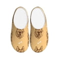 thumbnail image 2 of Daiia German Shepherd Dog Print Women’s Fuzzy Slippers Memory Foam Lightweight House Shoes Cozy Loafer Flannel House Shoes 37 38 2 of 14