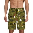 thumbnail image 1 of JUNZAN Gnomes Playing in the Garden Pattern Sleep Pajama Shorts for Men,Men's Pajama Bottoms,Sleepwear,Pj Shorts, 1 of 7