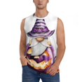 JUNZAN Halloween Gnome With Pumpkins Men's Sleeveless T Shirts