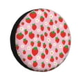 JUNZAN Hand Drawn Strawberry Tire Cover Wheel Protector for Truck SUV Trailer Camping Rv Tire