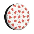 JUNZAN Hand Drawn Strawberry Tire Cover Wheel Protector for Truck SUV