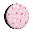 JUNZAN Hand Drawn Strawberry Tire Cover Wheel Protector for Truck SUV