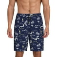 thumbnail image 1 of JUNZAN Hawaiian Style Pattern Sleep Pajama Shorts for Men,Men's Pajama Bottoms,Sleepwear,Pj Shorts, 1 of 7