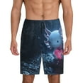 thumbnail image 1 of JUNZAN Heart Axolotl Pattern Sleep Pajama Shorts for Men,Men's Pajama Bottoms,Sleepwear,Pj Shorts, 1 of 7
